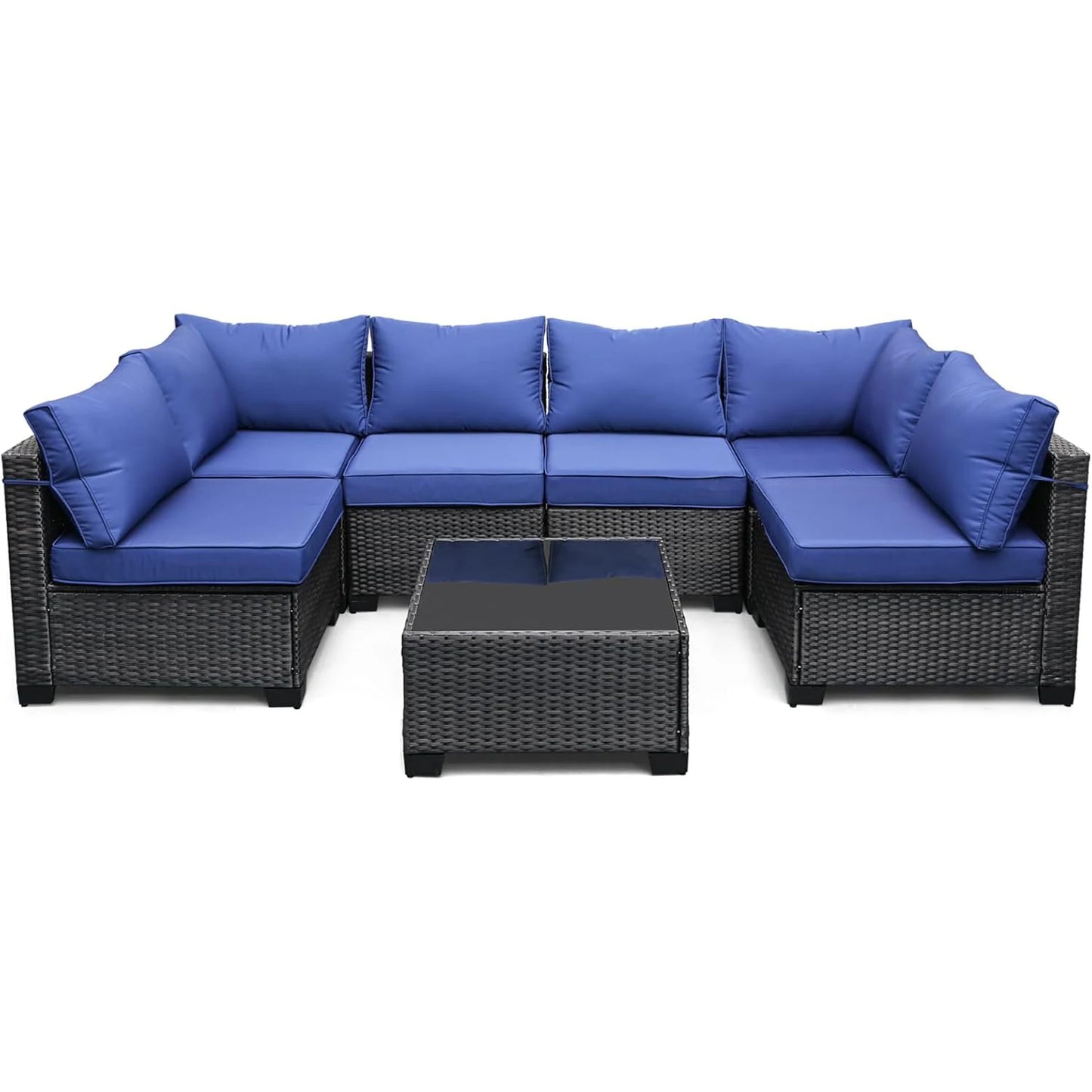 HobbyLane Modular Outdoor Furniture Set PE Rattan Wicker Sectional