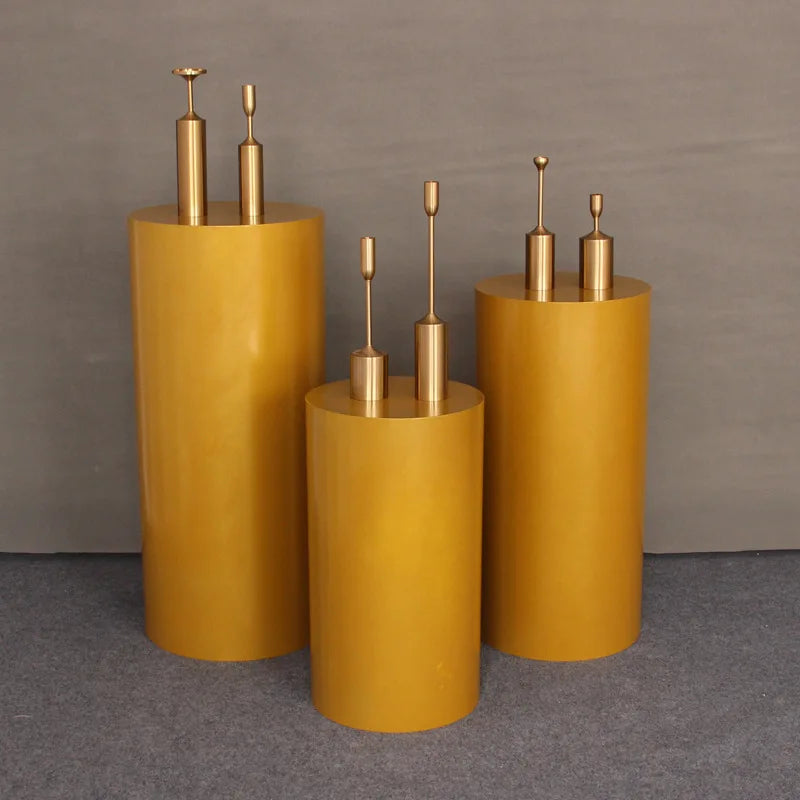 Fujian Iron Cylinder Circular Column Wedding Decor Stand Pedestal