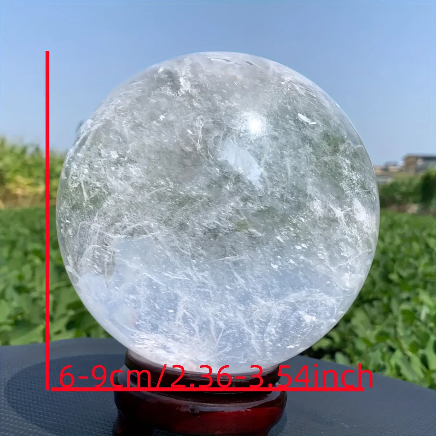 CrystalHola Clear Quartz Sphere Elegant Home Decor Gift