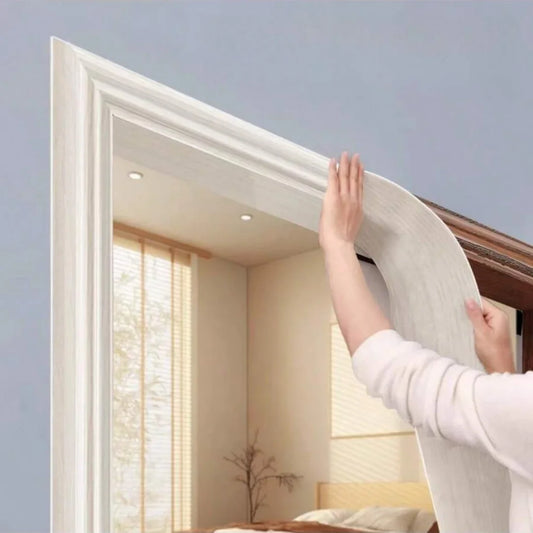 Imitation Wood Grain Door Frame Decoration Sticker for Walls and Floors