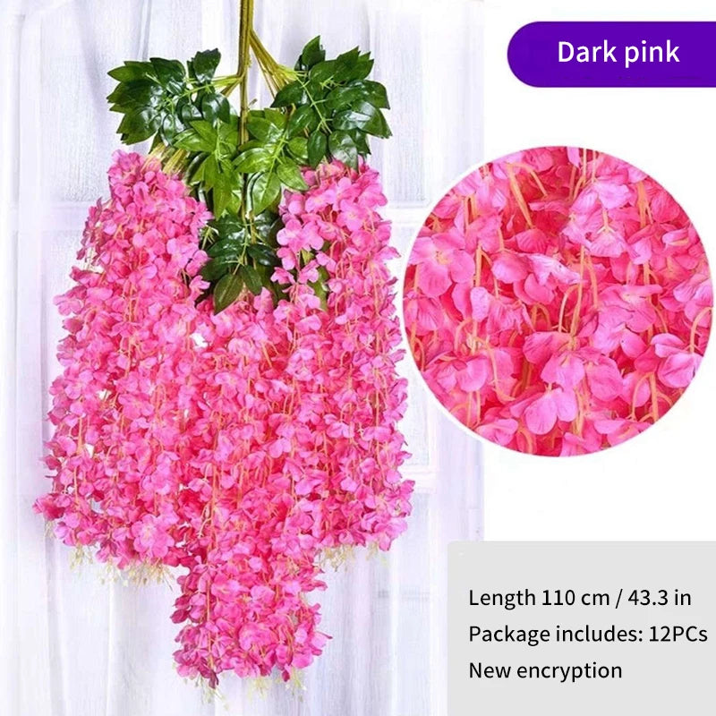 Guangdong Wisteria Hanging Garland Artificial Flowers for Wedding