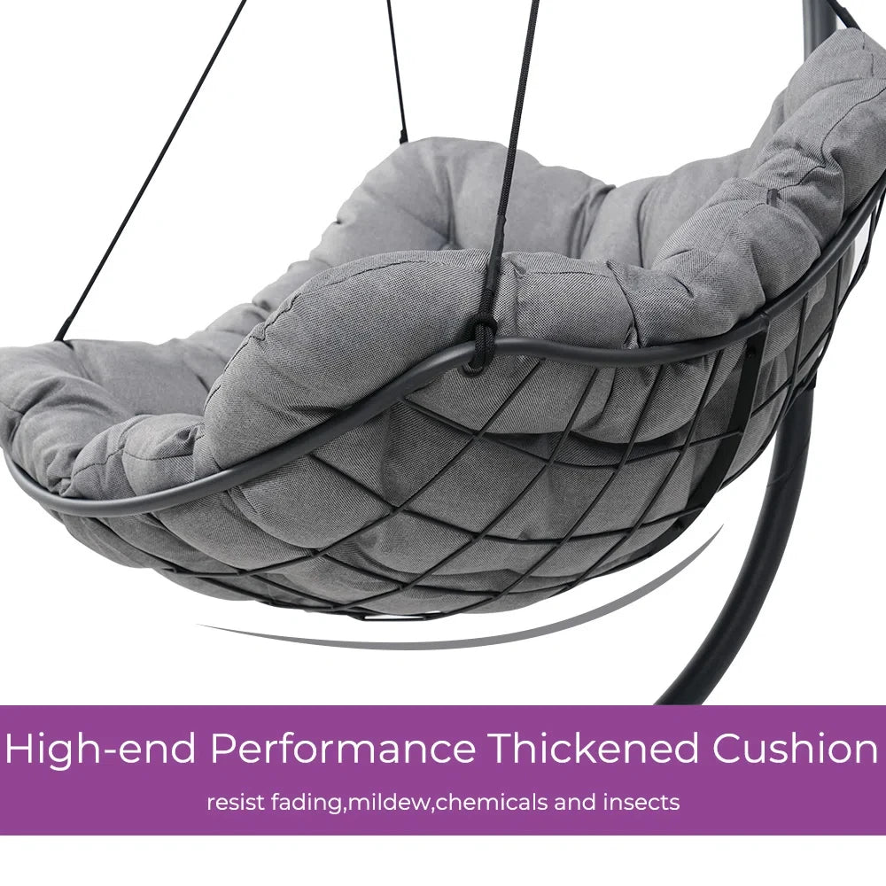 Grand Patio Outdoor Hanging Chair With Stand And Cushion