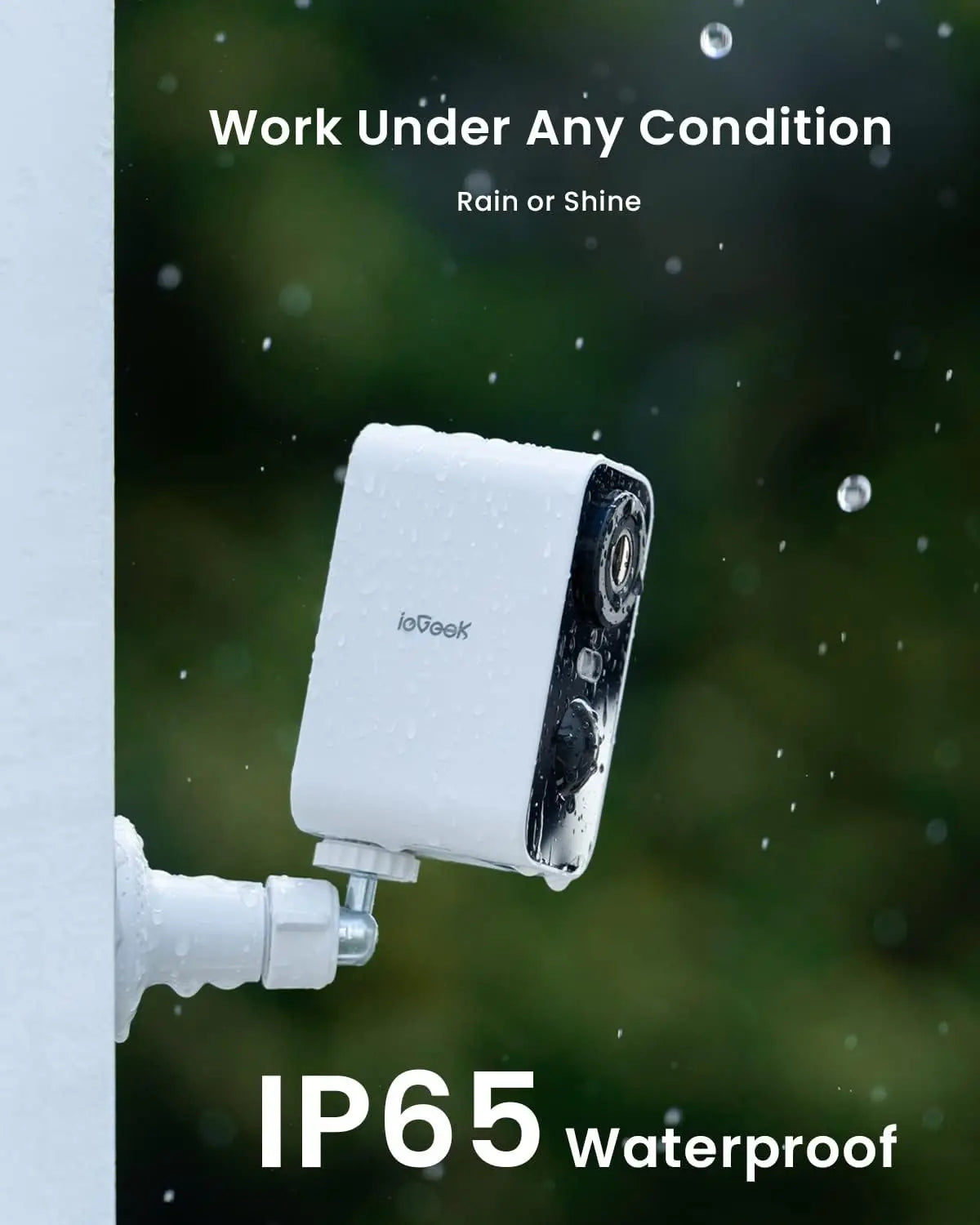 IEGEEK 2K Wireless Outdoor Security Camera Night Vision Rechargeable Battery