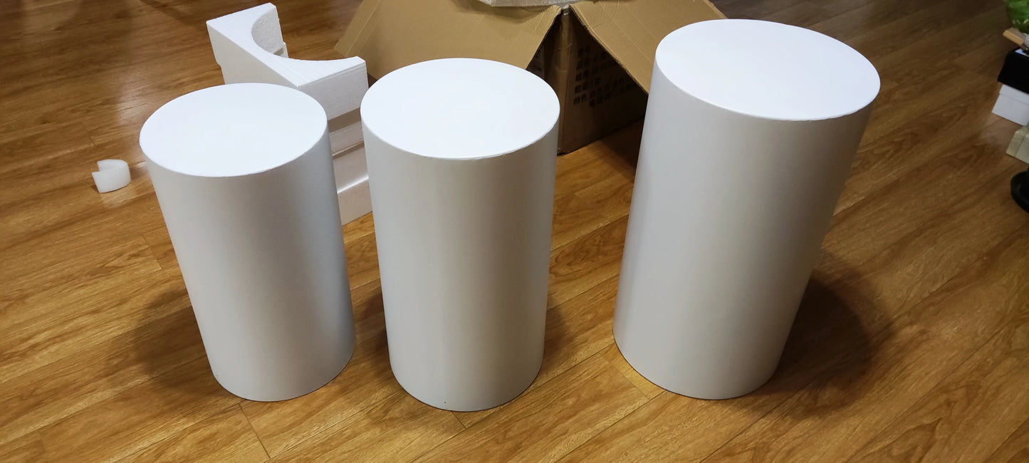 Fujian Iron Cylinder Circular Column Wedding Decor Stand Pedestal