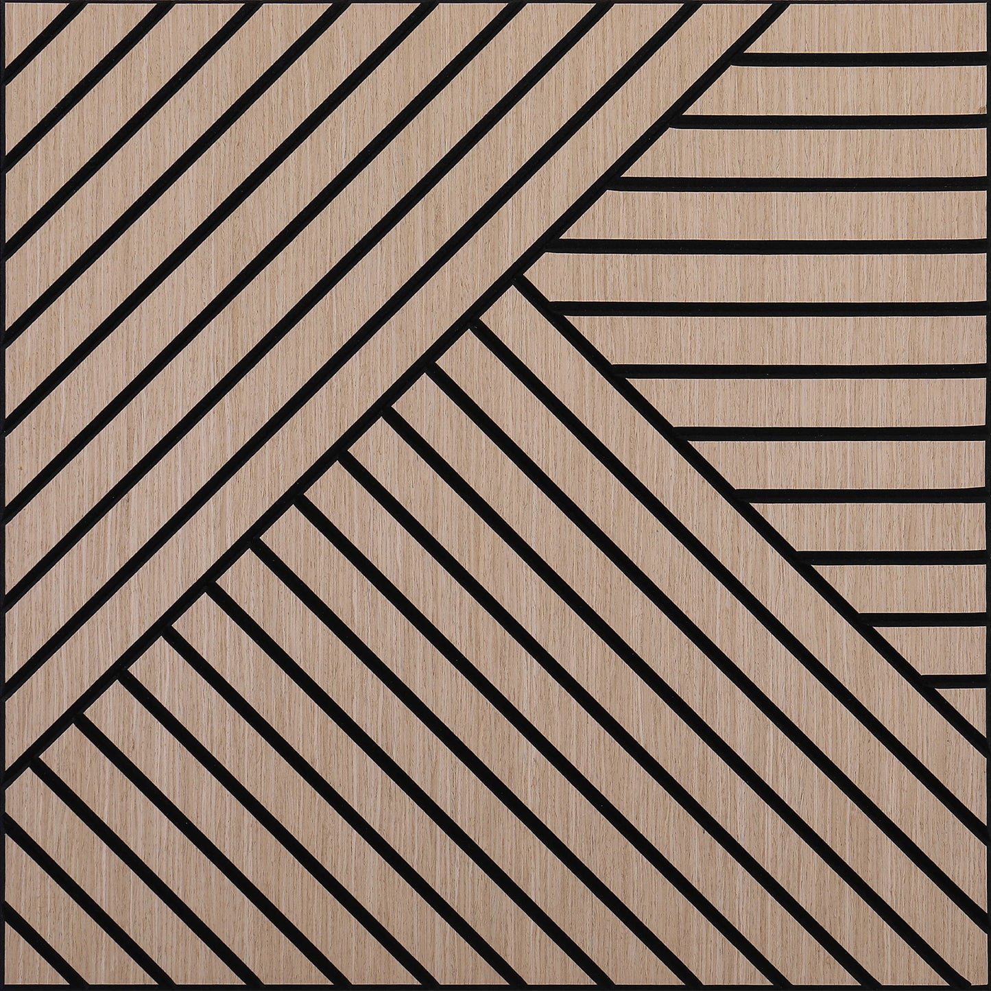 Hign-concerned 4-Pack Acoustic 3D Wood Slat Wall Panels Self-Adhesive