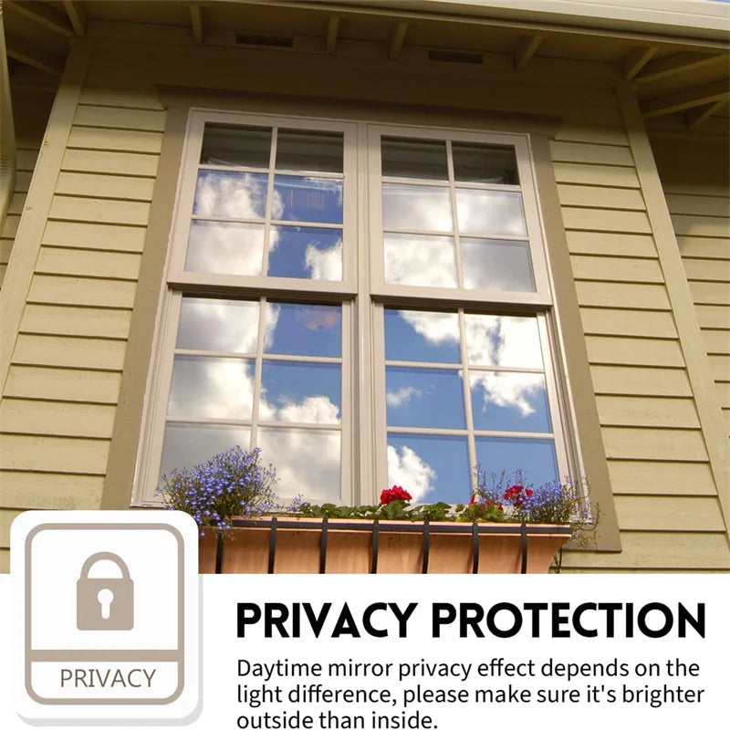 Daytime Privacy One Way Window Film Non Adhesive Static Cling