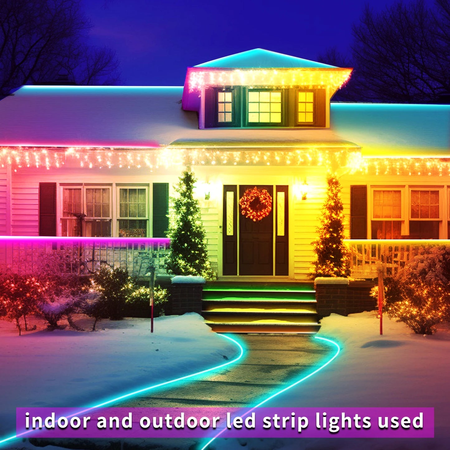 Segrass Outdoor RGB LED Strip Lights IP68 Waterproof with Remote