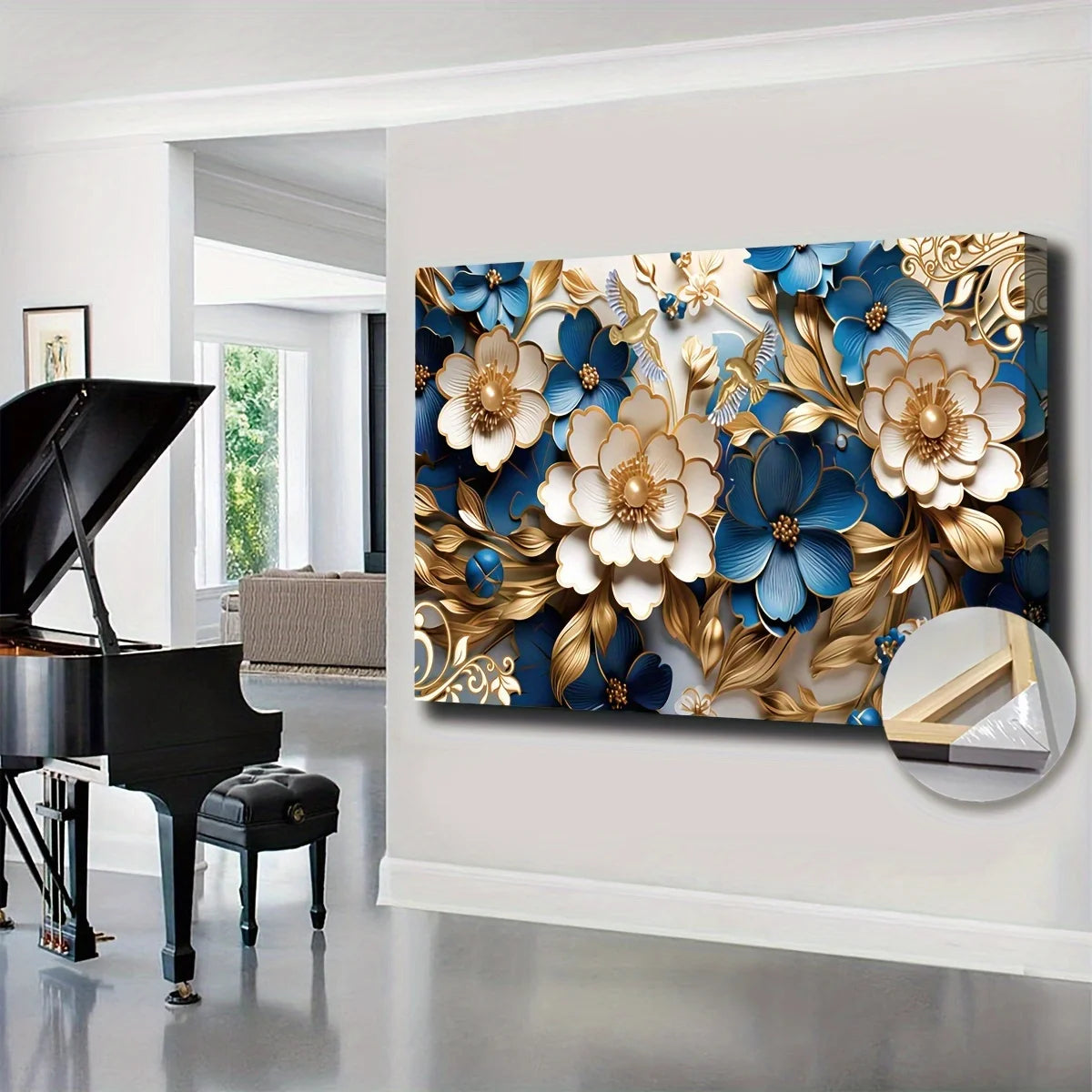 Hign-concerned Canvas Wall Art Floral Symphony For Living Room