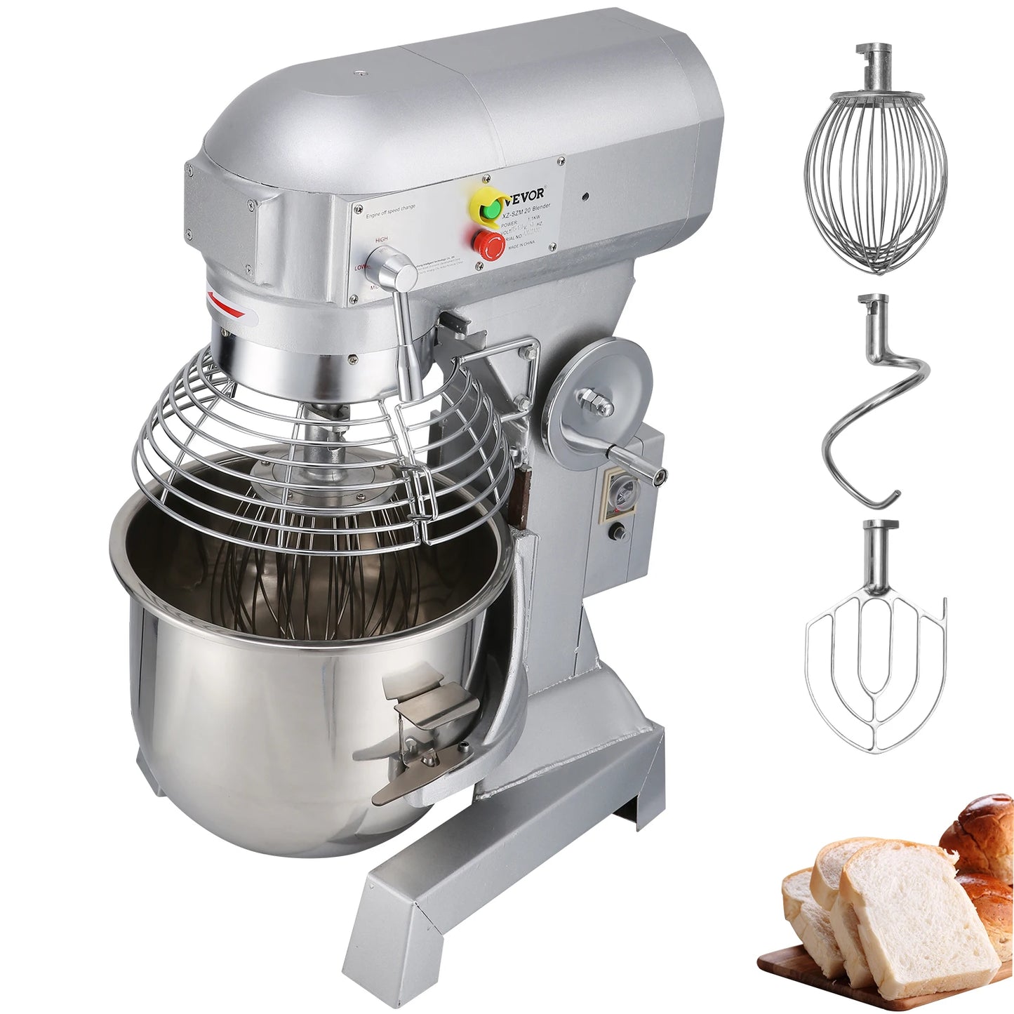 SucceBuy Stainless Steel Electric Dough Mixer Stand Blender