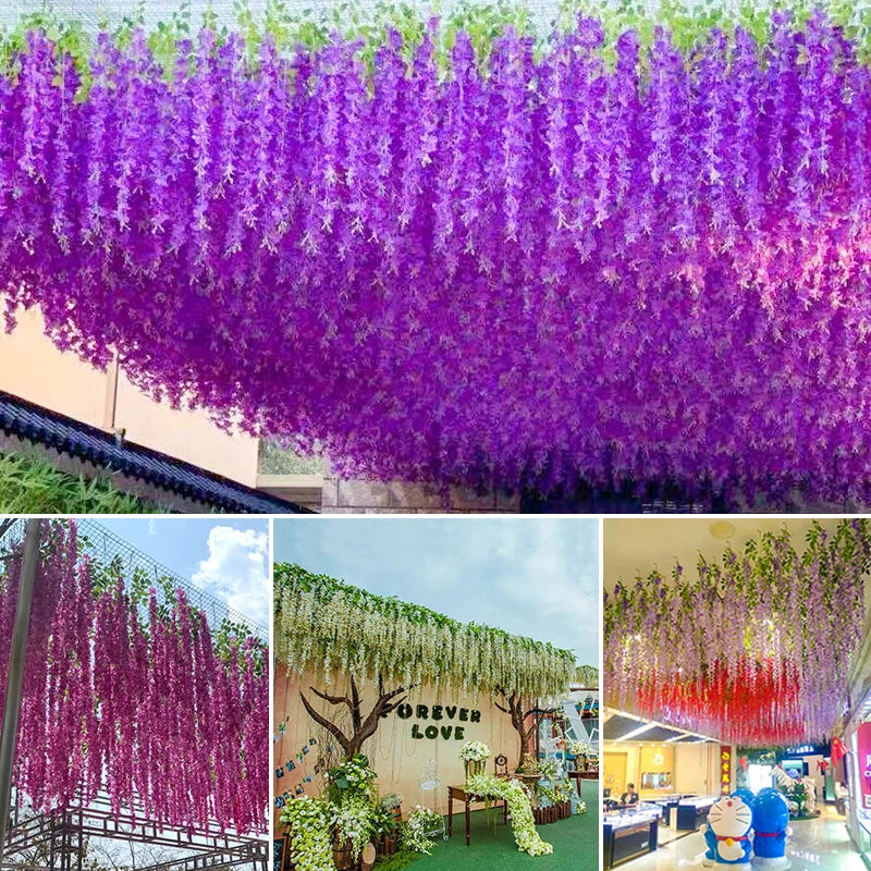 Guangdong Wisteria Hanging Garland Artificial Flowers for Wedding