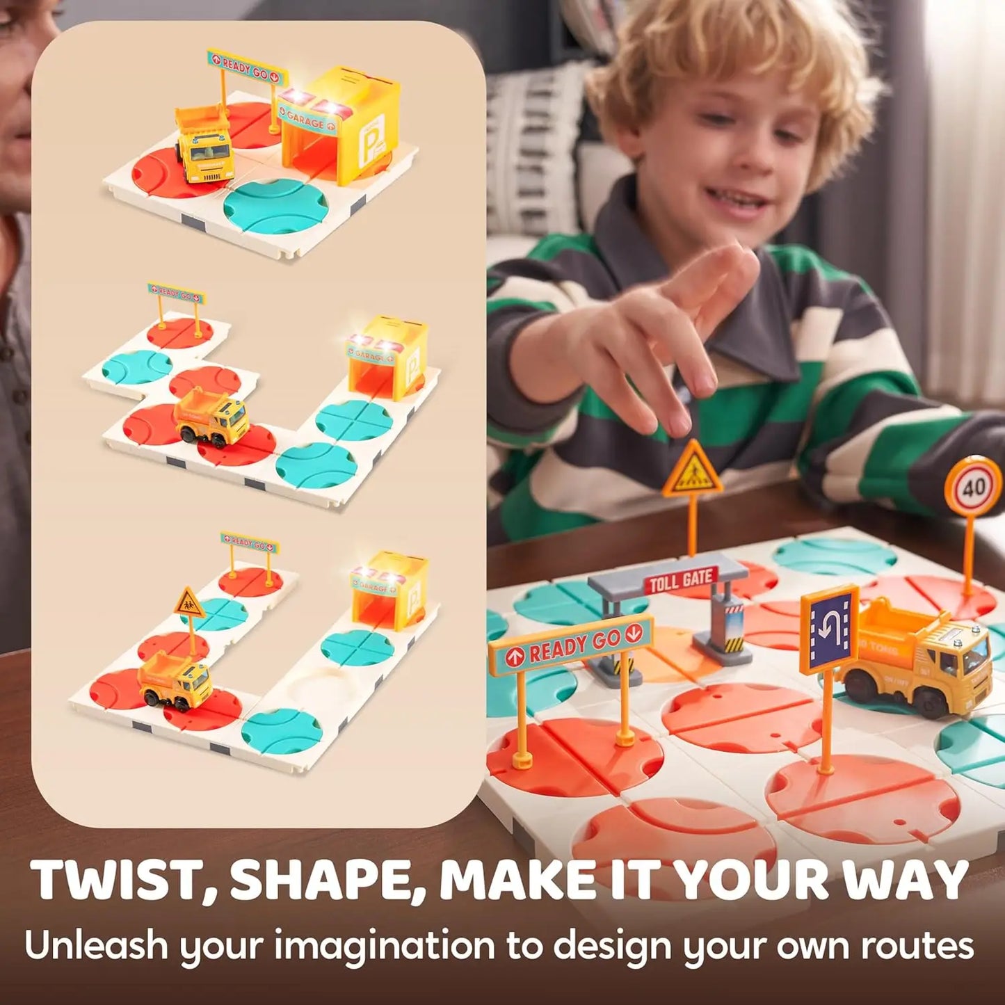 Joyfy Kids STEM Board Games Montessori Construction Puzzle For Logic