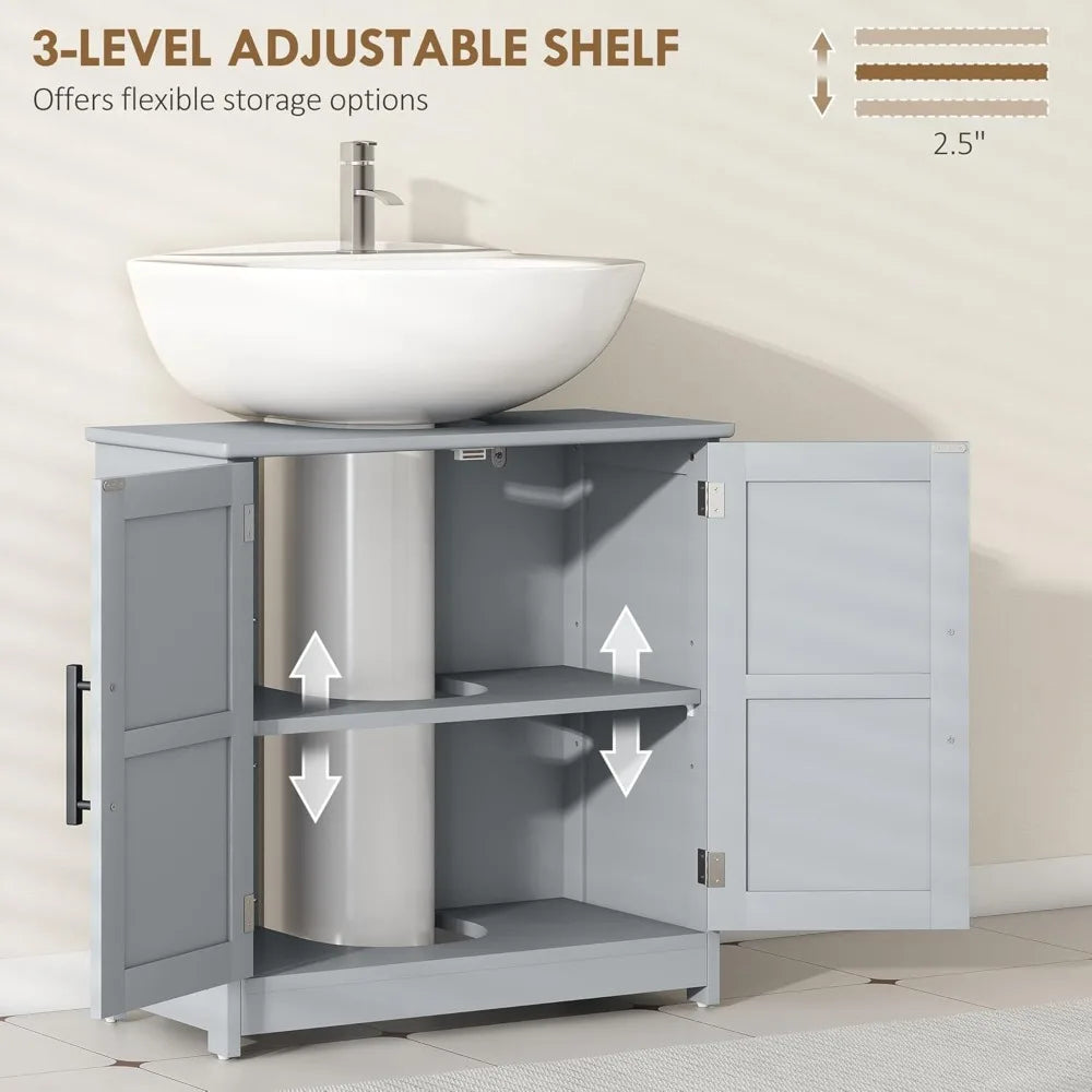 Farmhouse Freestanding Bathroom Sink Cabinet With Adjustable Shelf Barn Doors