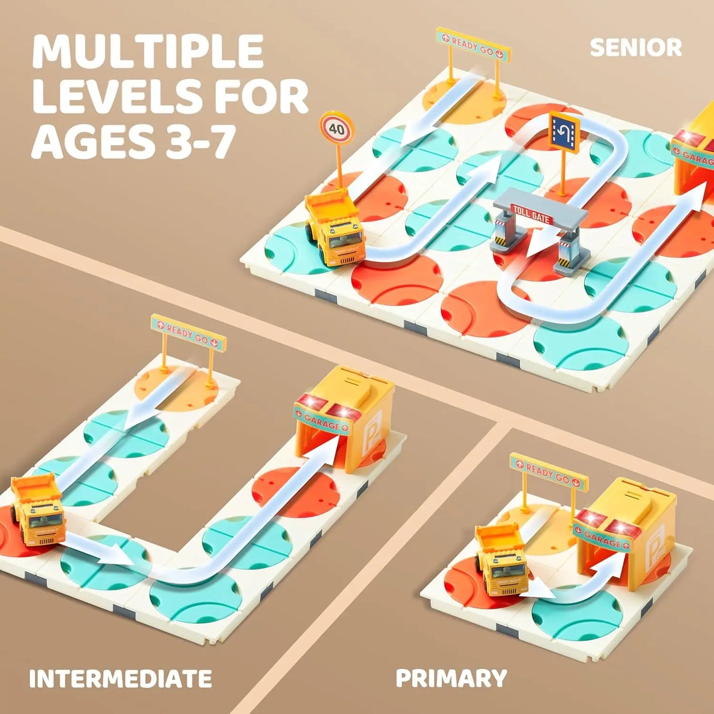 Joyfy Kids STEM Board Games Montessori Construction Puzzle For Logic