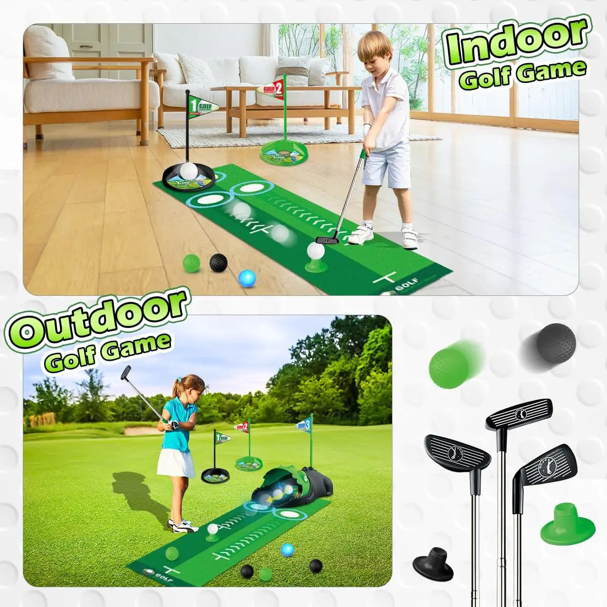 VATOS Kids Golf Set Auto Return Golf Balls Indoor Outdoor