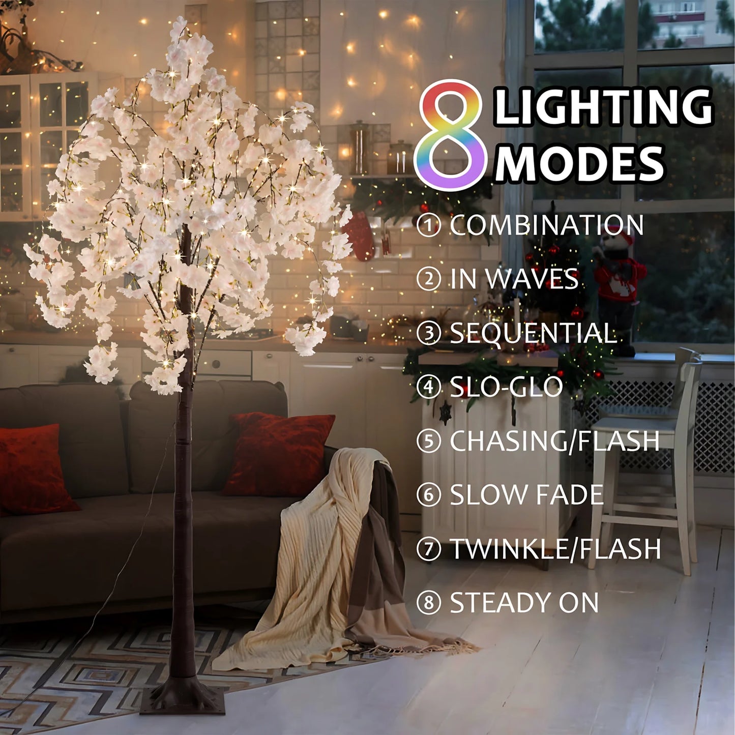 Cherry Blossom Tree LED Light Indoor Decoration With 450 LEDs