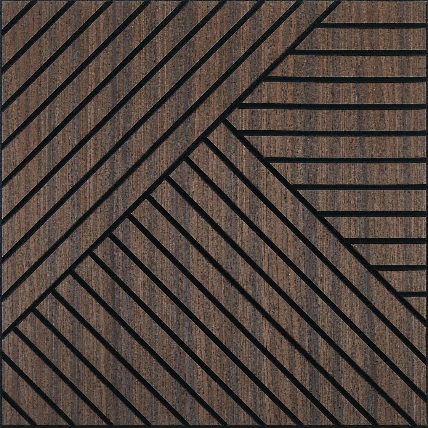 Hign-concerned 4-Pack Acoustic 3D Wood Slat Wall Panels Self-Adhesive