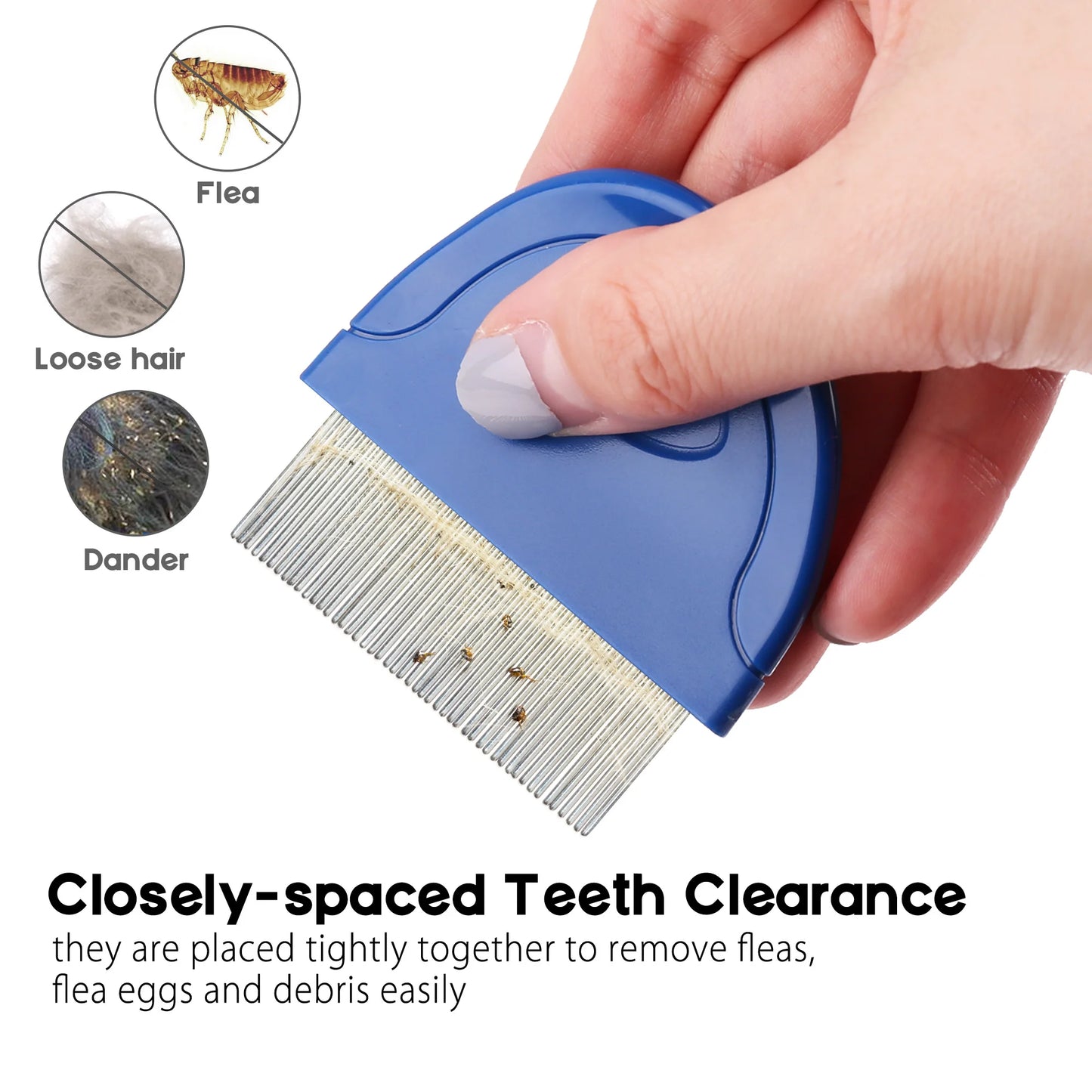 Flea Comb for Cats and Dogs Pet Hair Removal Grooming