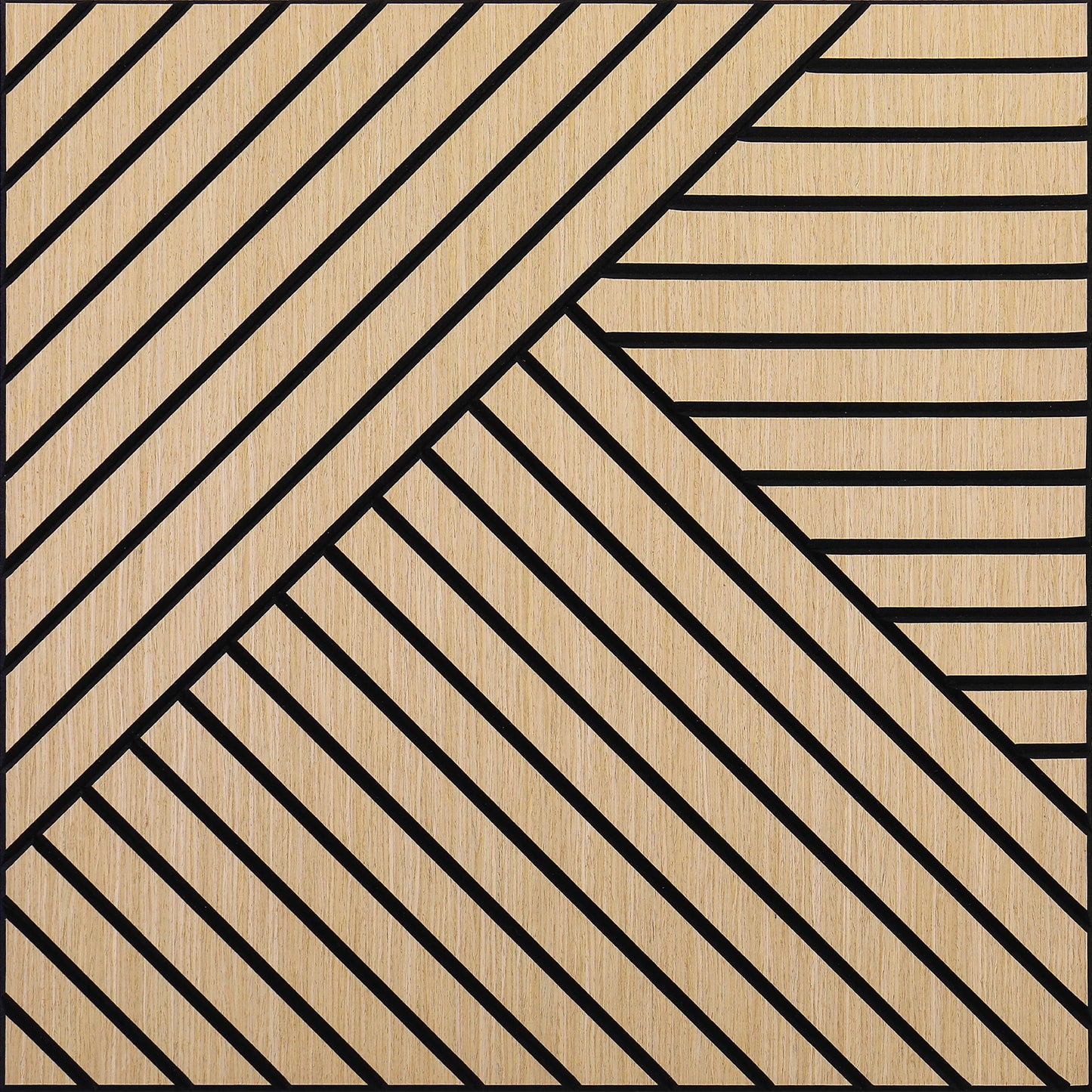 Hign-concerned 4-Pack Acoustic 3D Wood Slat Wall Panels Self-Adhesive