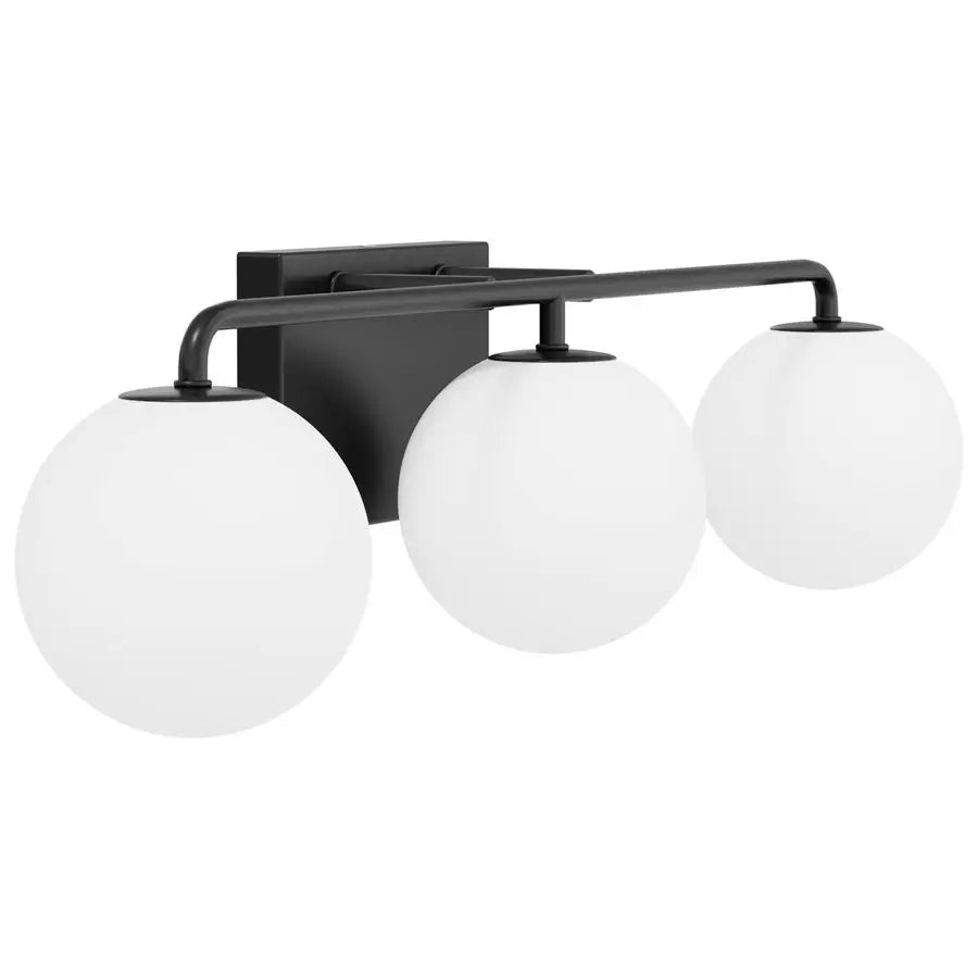 Mid Century Modern Vanity Lights 3 Light Glass Globe Fixture