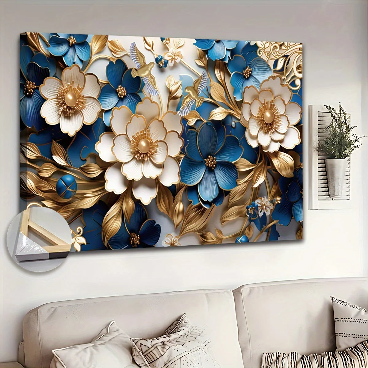 Hign-concerned Canvas Wall Art Floral Symphony For Living Room