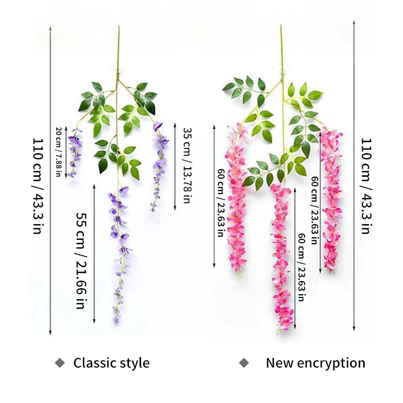Guangdong Wisteria Hanging Garland Artificial Flowers for Wedding