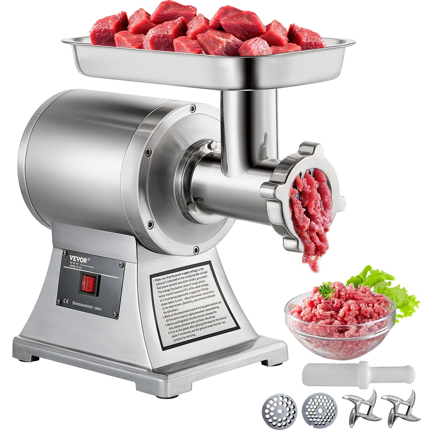 SucceBuy Electric Meat Grinder Mincer Sausage Maker Commercial