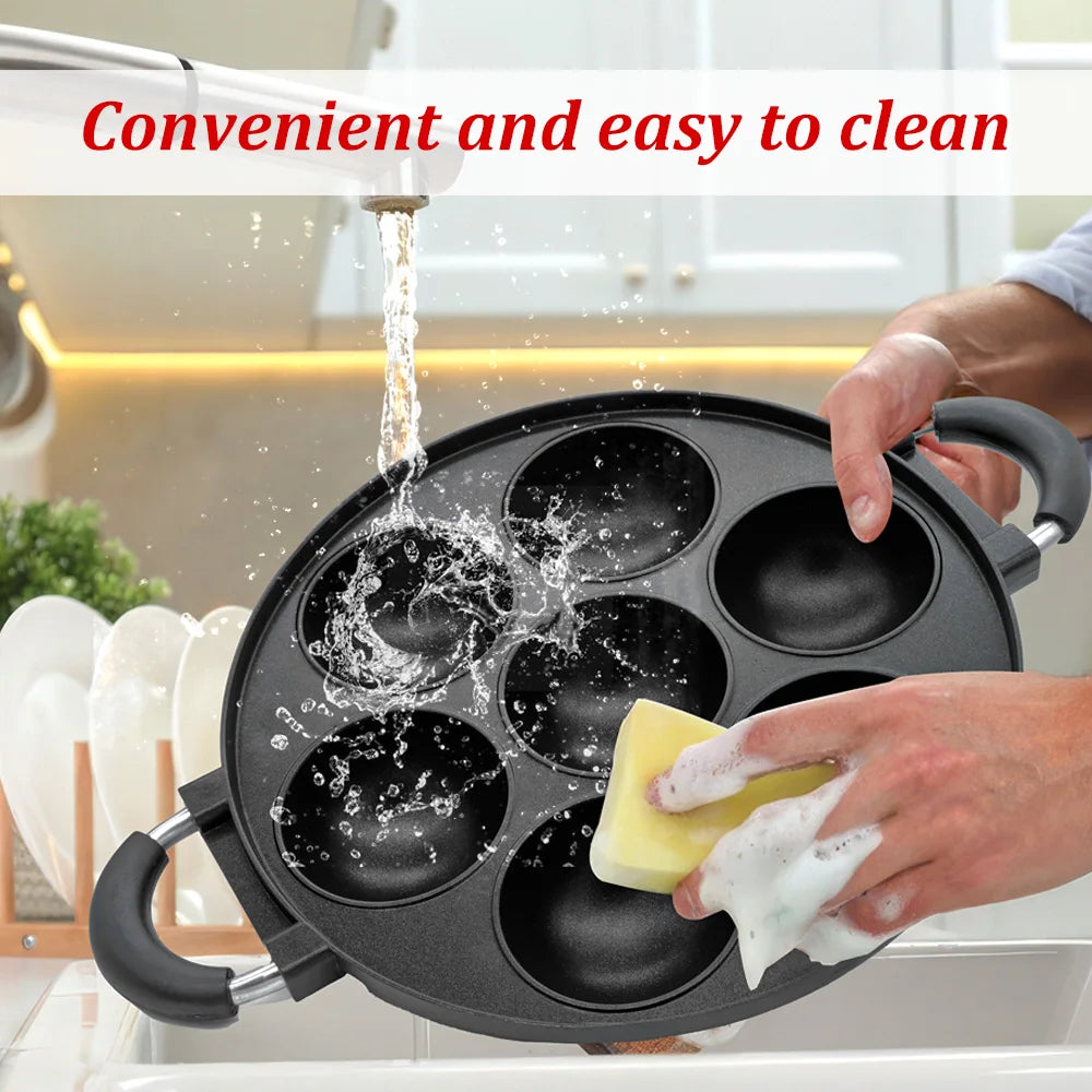Versatile Cast Iron Omelette And Cake Pan With Nonstick Surface