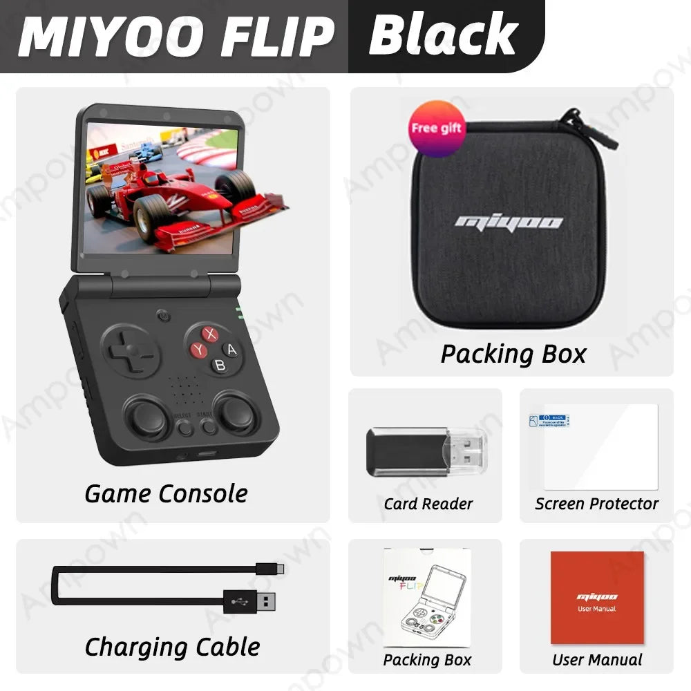 MIYOO Flip V2 Handheld Console Onion OS Linux Gaming Portable