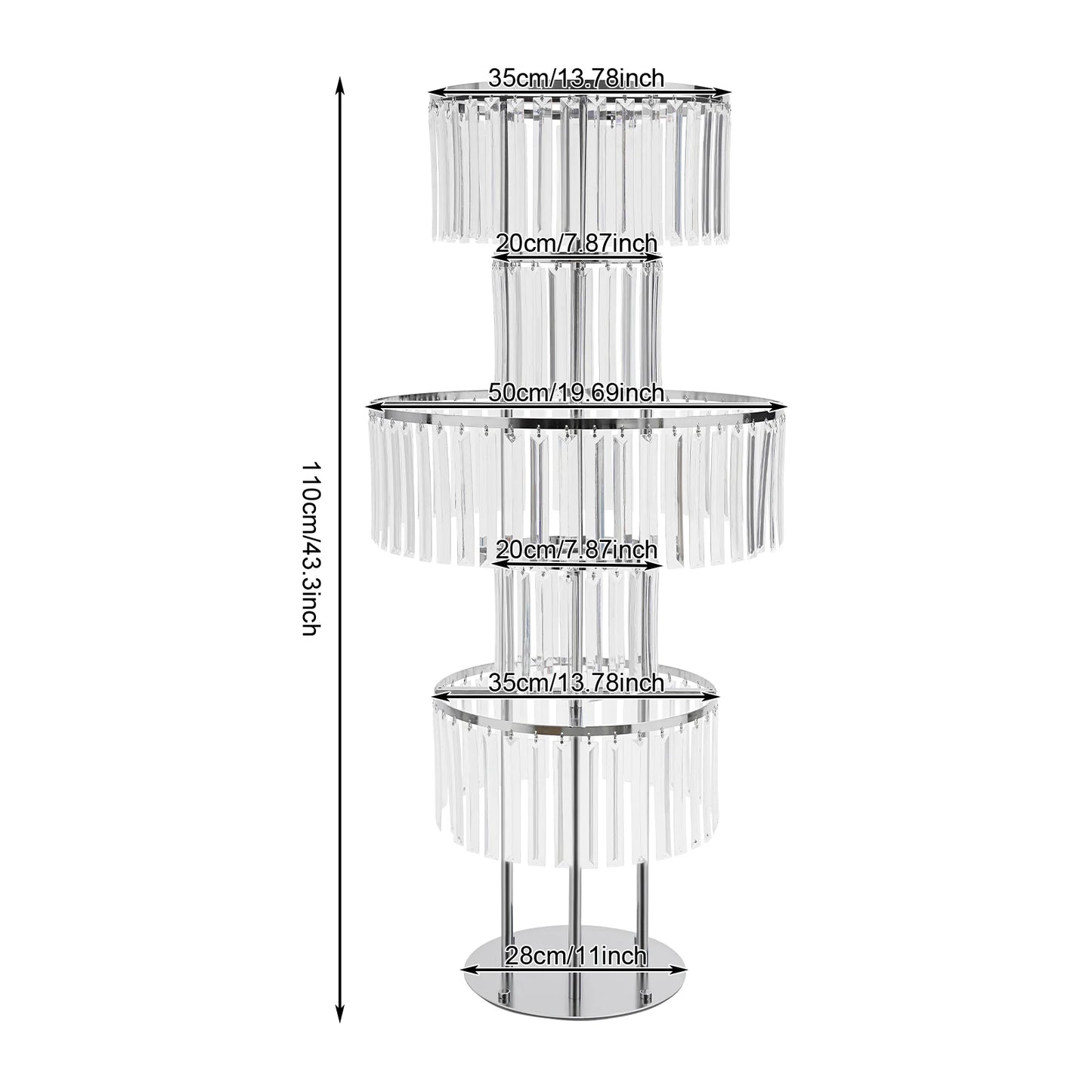 Five-Tier Acrylic Wedding Centerpiece Stand for Flowers