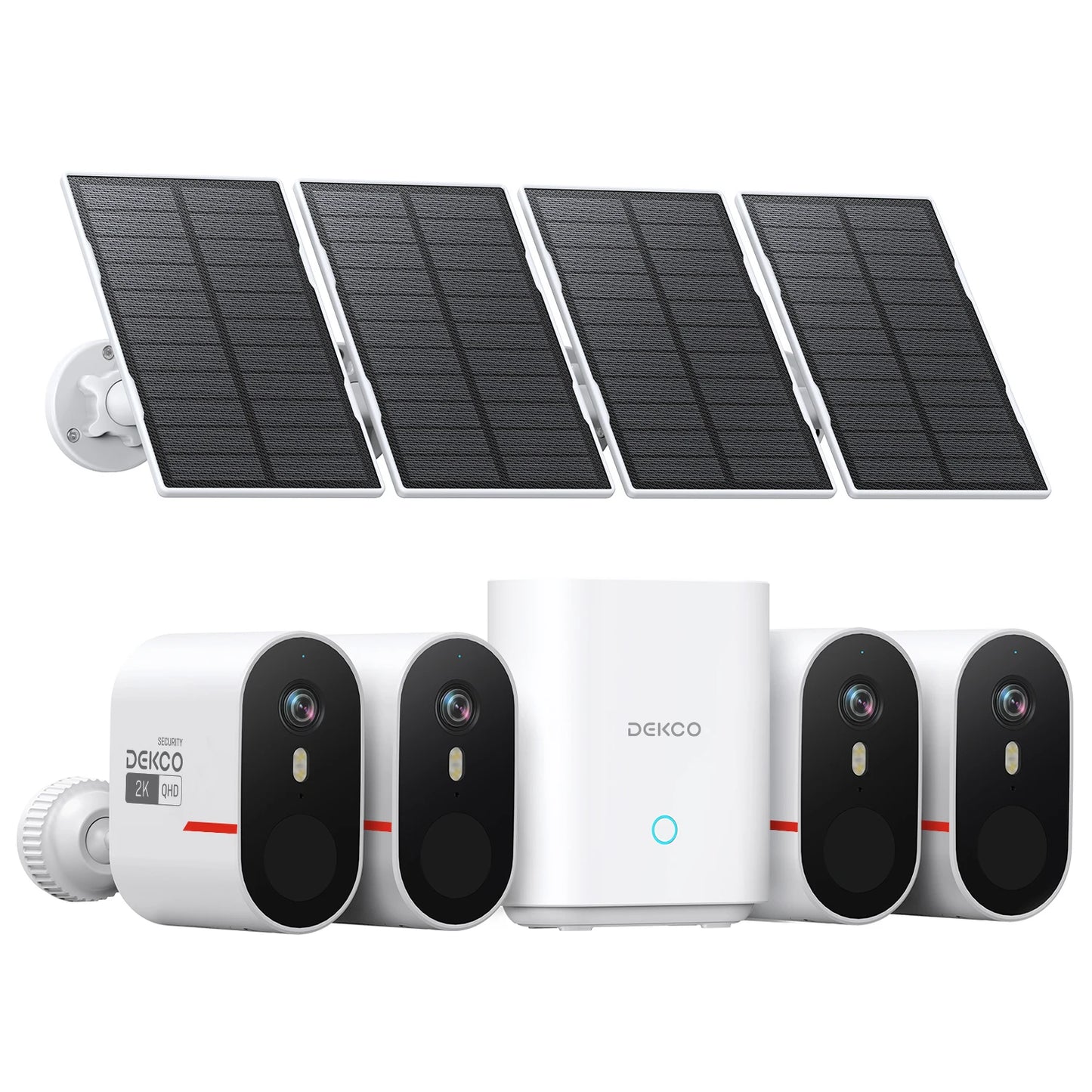 Dekco 3MP Solar WiFi Security Camera System Kit Outdoor