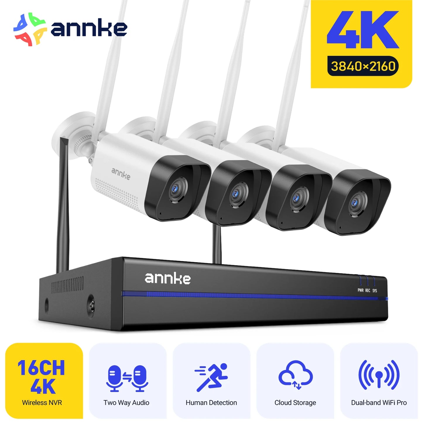 ANNKE 8MP WiFi Security Camera System Kit