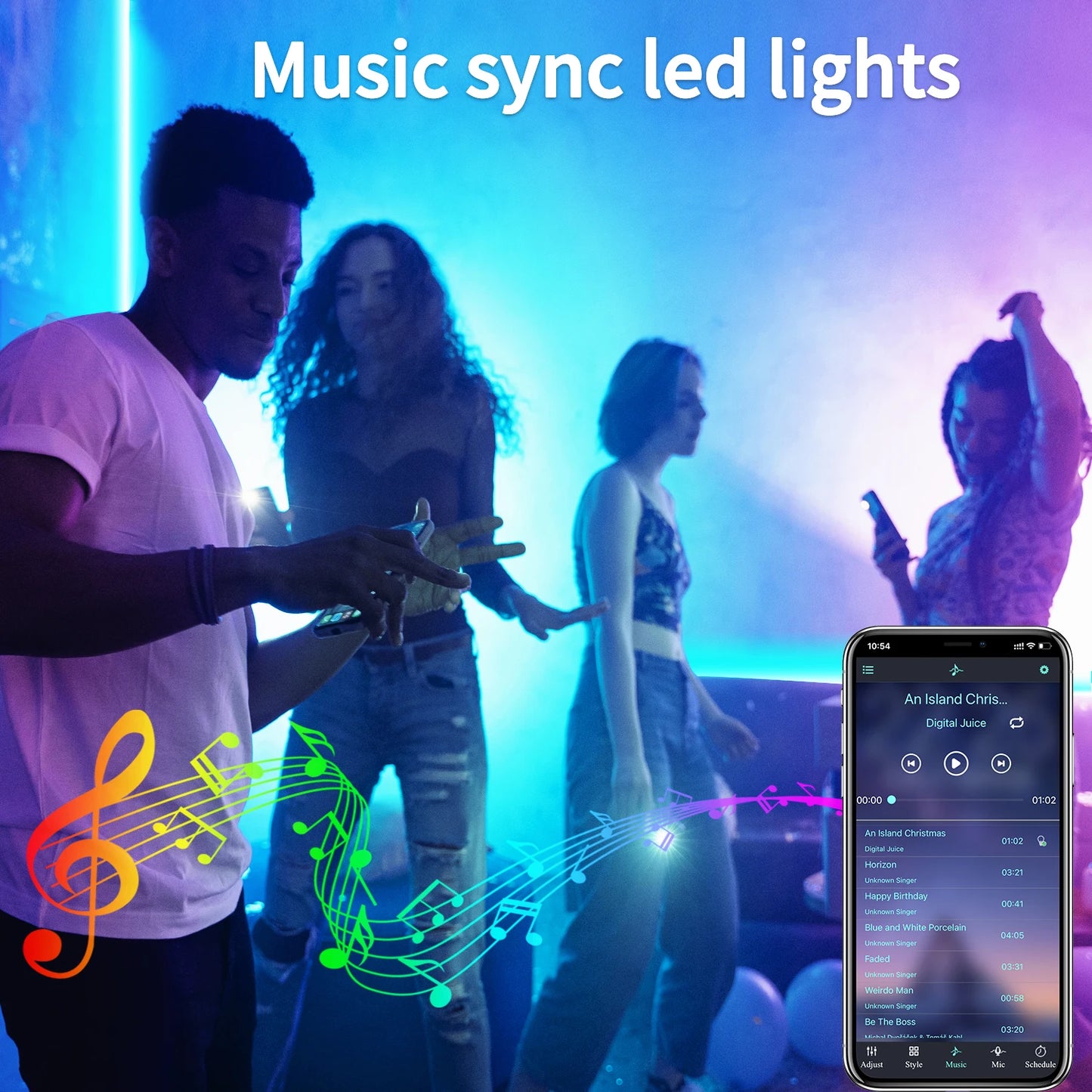 Segrass Outdoor RGB LED Strip Lights IP68 Waterproof with Remote