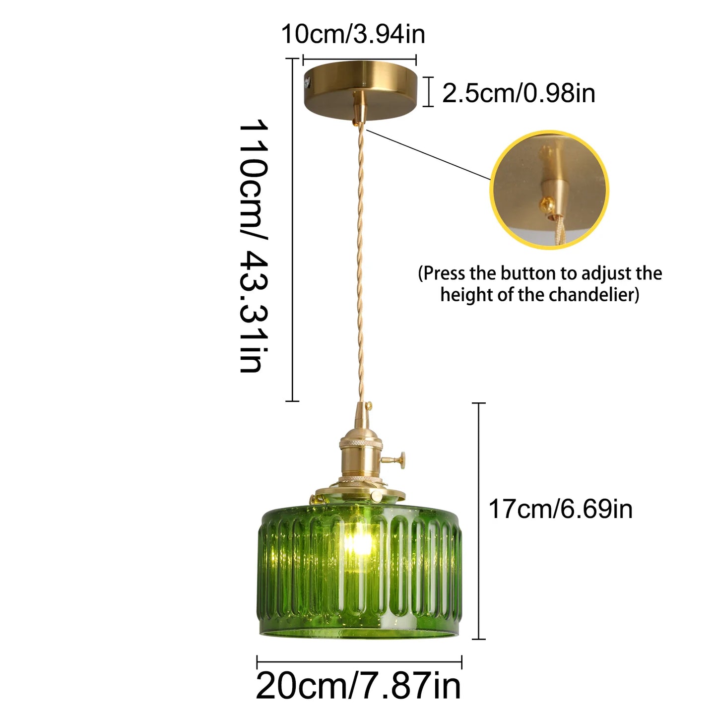 VETRULUS LED Crystal Pendant Light Chandelier