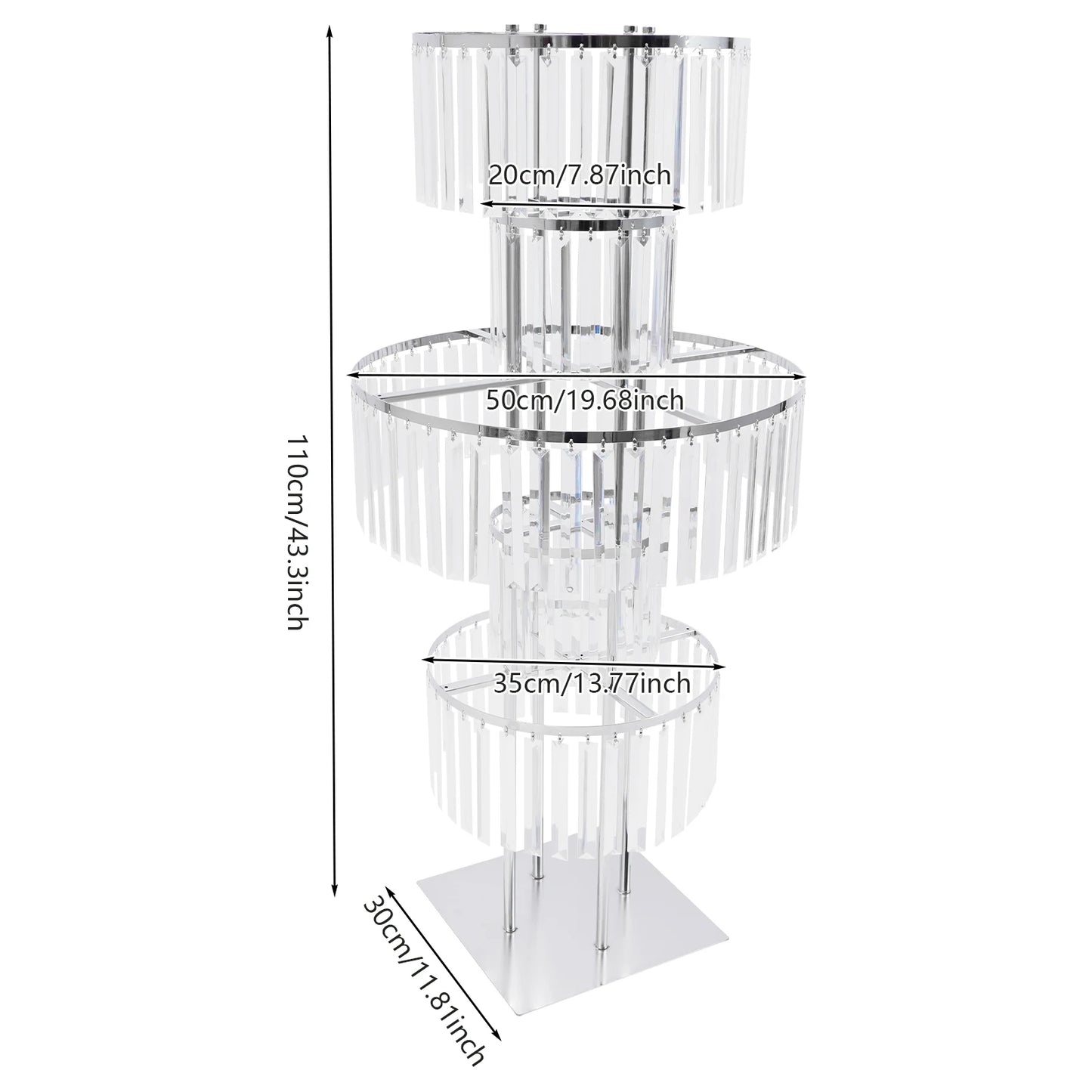 Five-Tier Acrylic Wedding Centerpiece Stand for Flowers