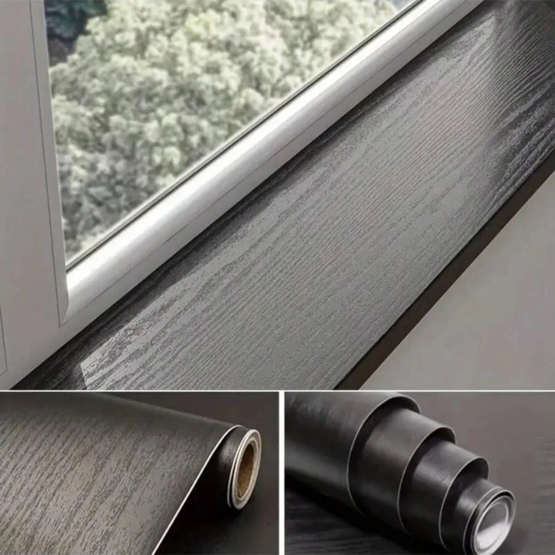 Imitation Wood Grain Door Frame Decoration Sticker for Walls and Floors