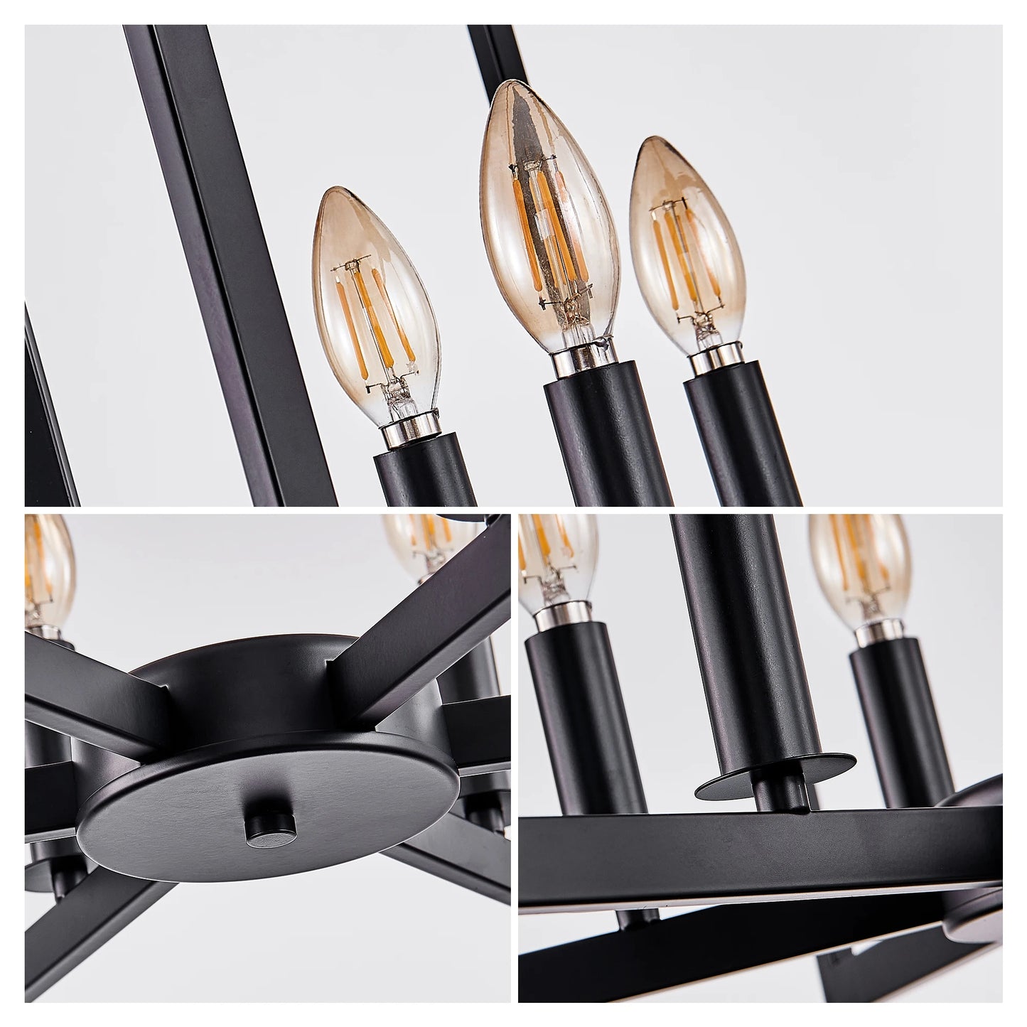 ARLGSITE Geometric Chandelier Pendant Light Fixture 6 To 8 Lights