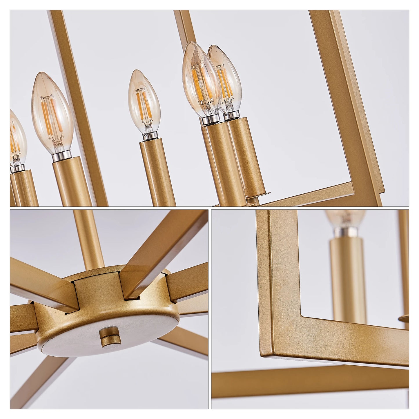 ARLGSITE Geometric Chandelier Pendant Light Fixture 6 To 8 Lights