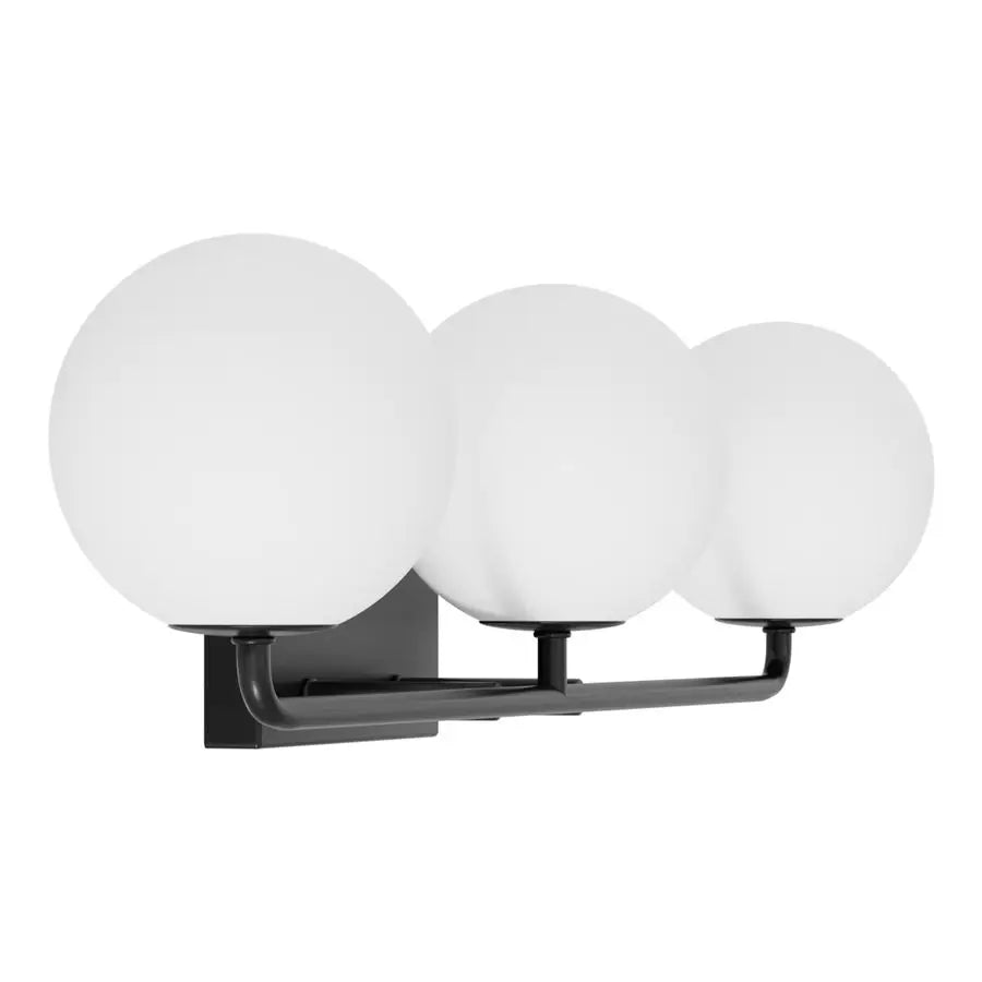 Mid Century Modern Vanity Lights 3 Light Glass Globe Fixture