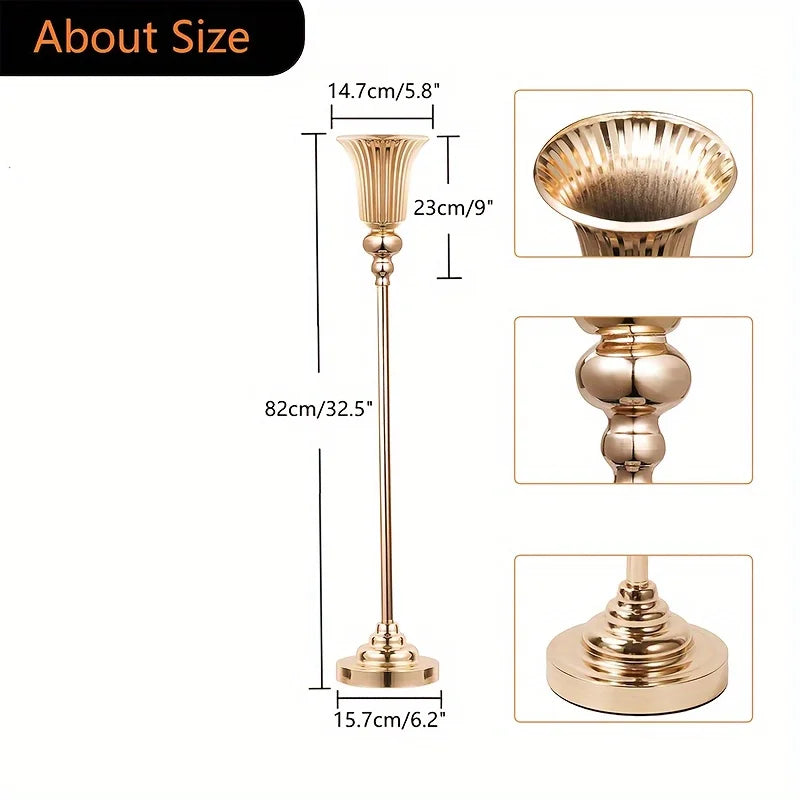 Wedding Centerpiece Floor Vase Multi-Purpose Metal Decor